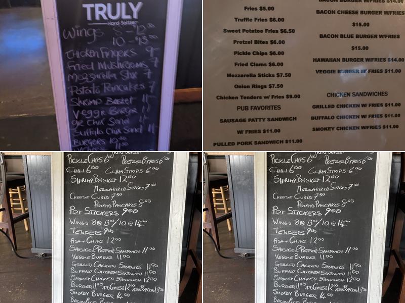 Ronnie Mac Gregor's Pub Menu