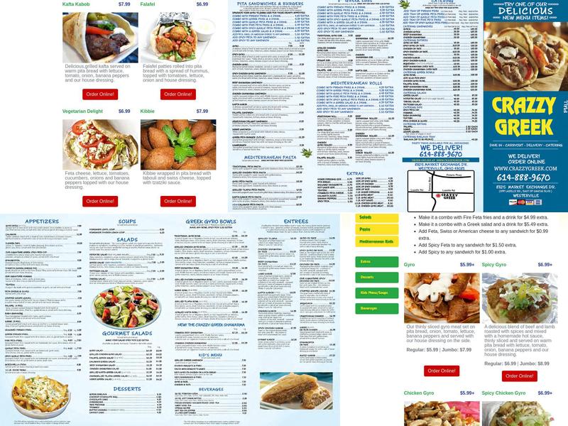Crazzy Greek ( Polaris ) Menu
