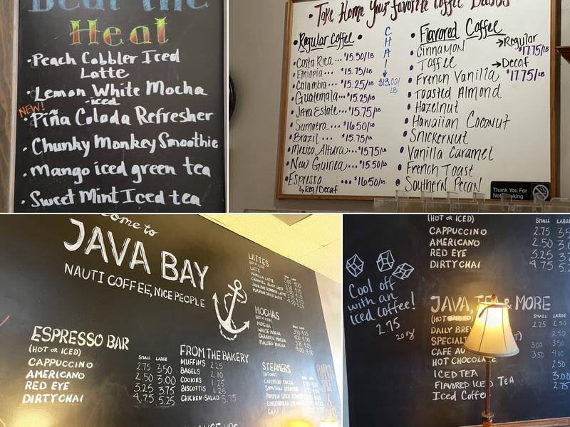 Java Bay Menu