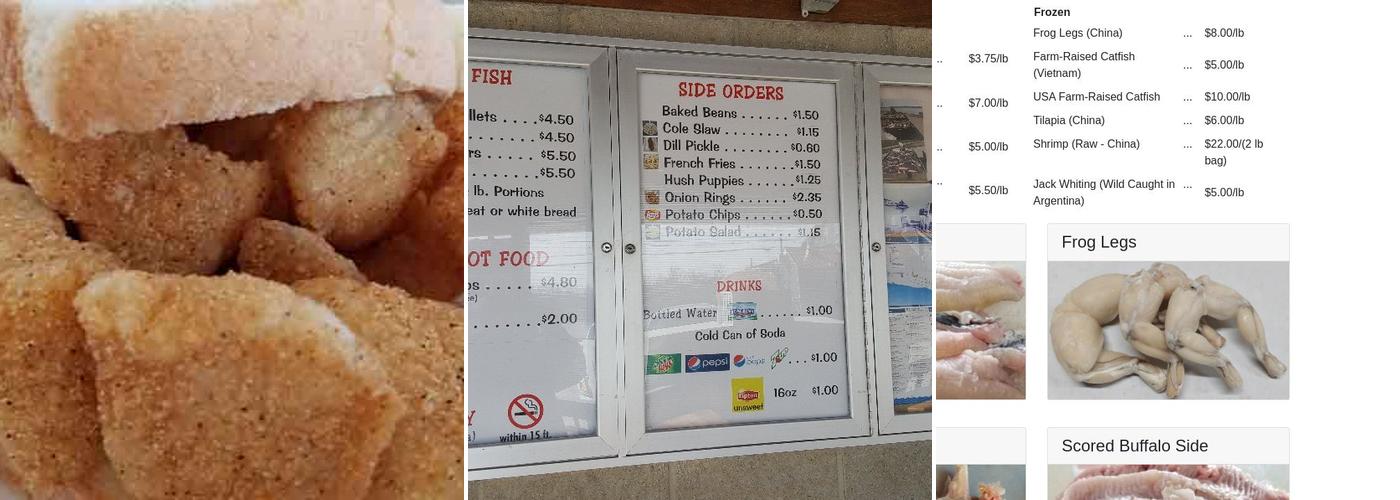 Beasley Fish Menu
