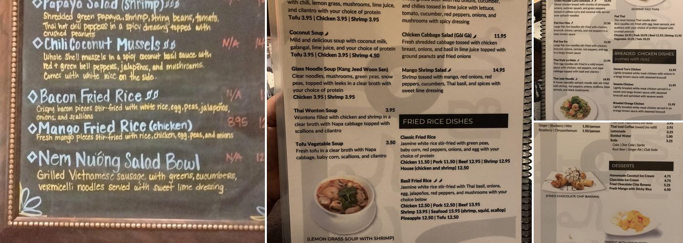 Thai Spice Menu