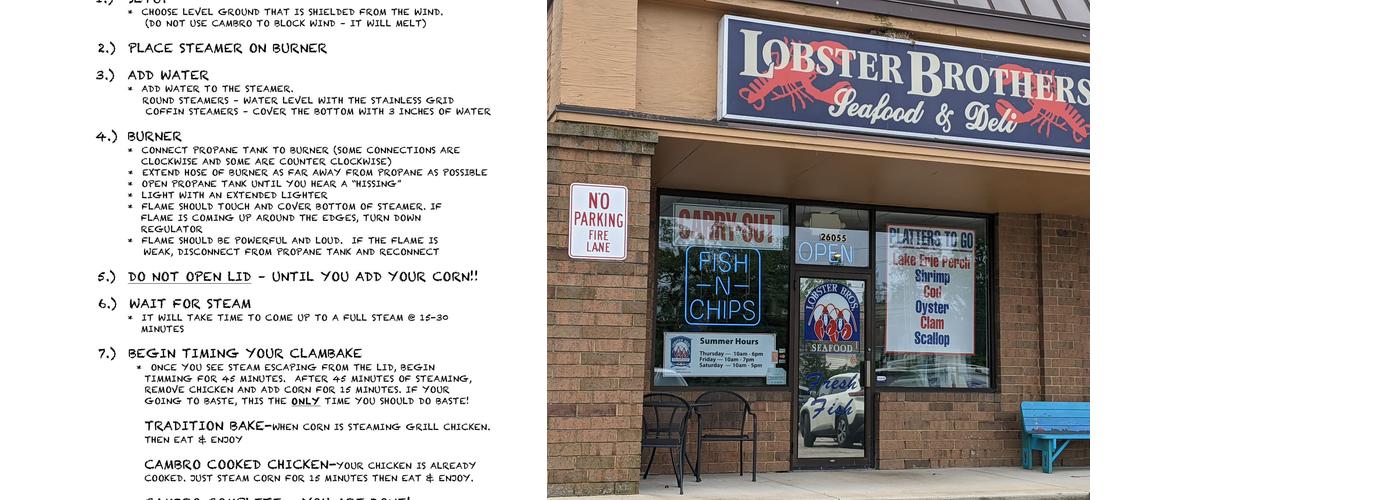 Lobster Bros Seafood Menu