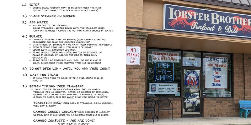 Lobster Bros Seafood Menu