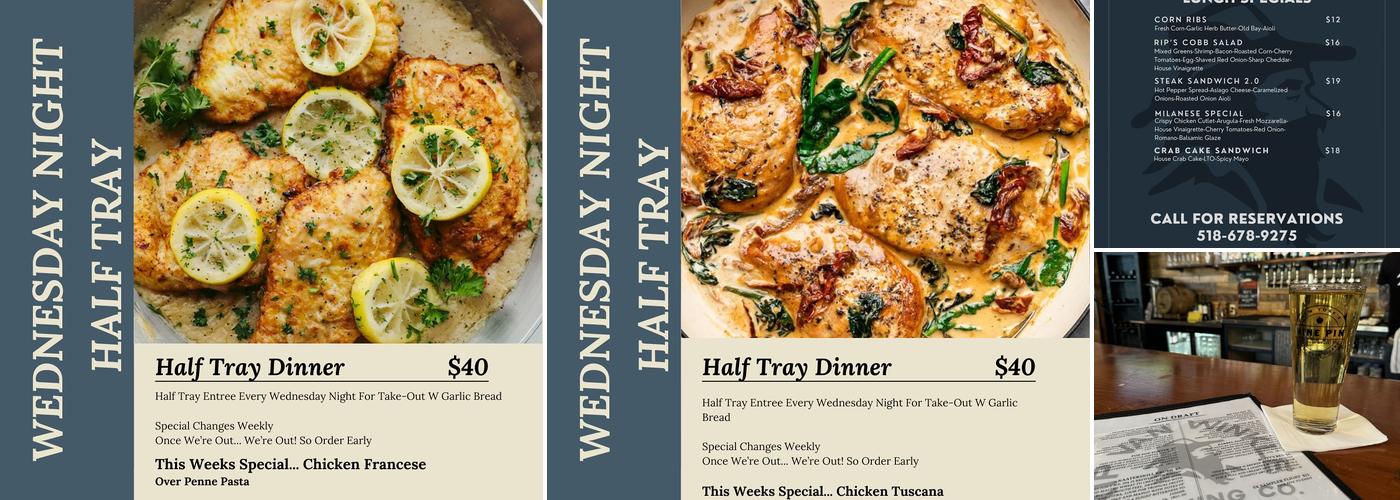 Rip Van Winkle Brewing Company Menu