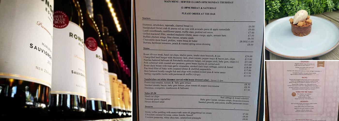 Preston Park Tavern Menu