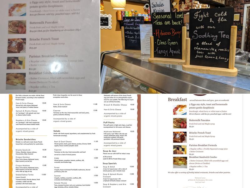 Patisserie Lenox Menu