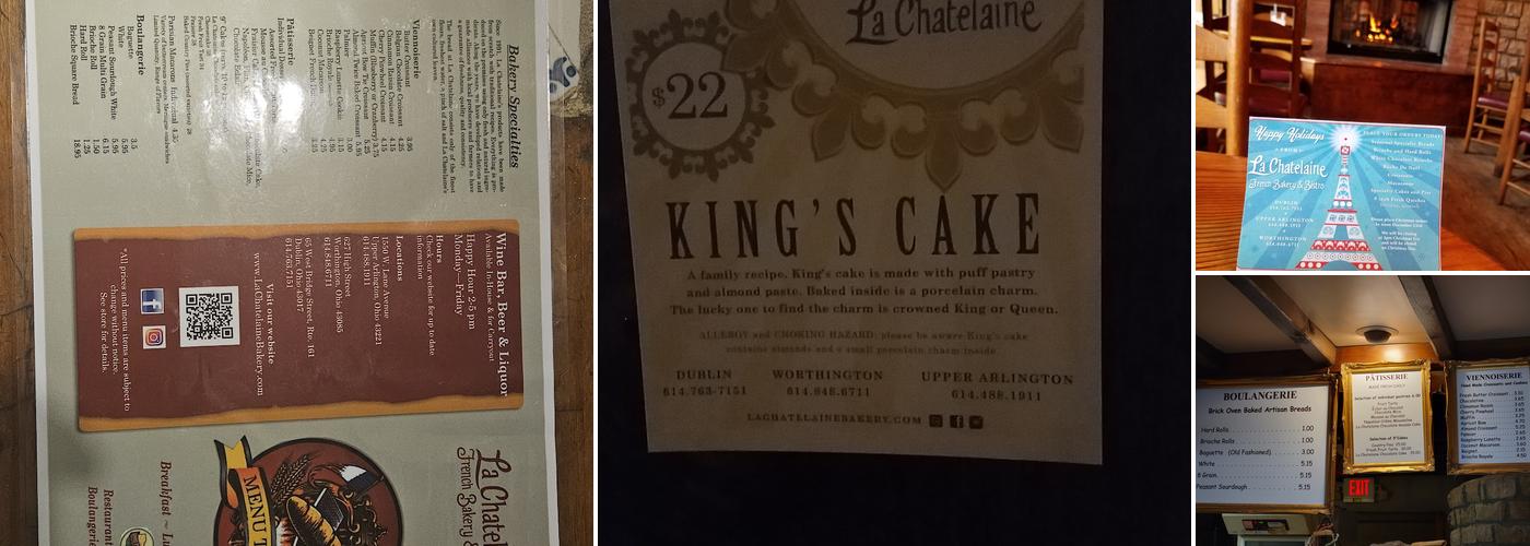 La Chatelaine French Bakery and Bistro Menu