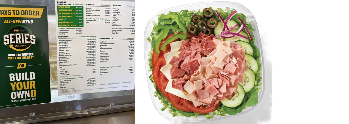 Subway Menu