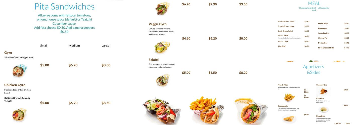 Greek Express Menu