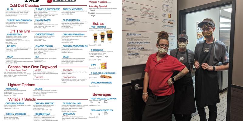 Penn Station East Coast Subs Menu