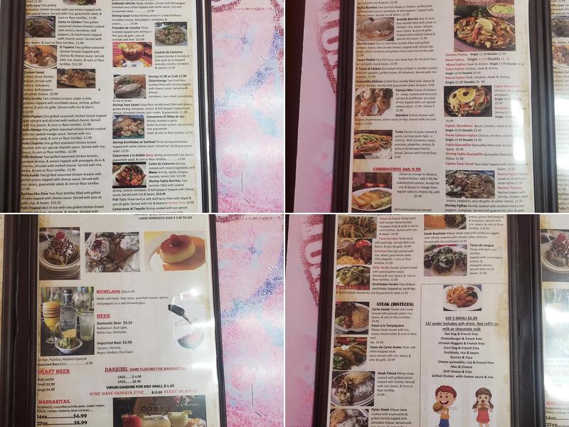 Frida's Cocina Mexicana Menu