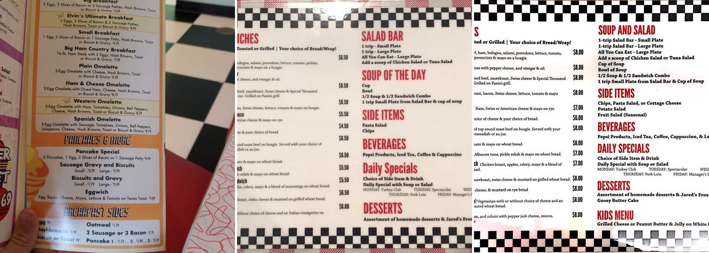 Bambino's Downtown Bistro Menu
