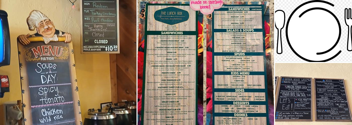 The Lunchbox Menu