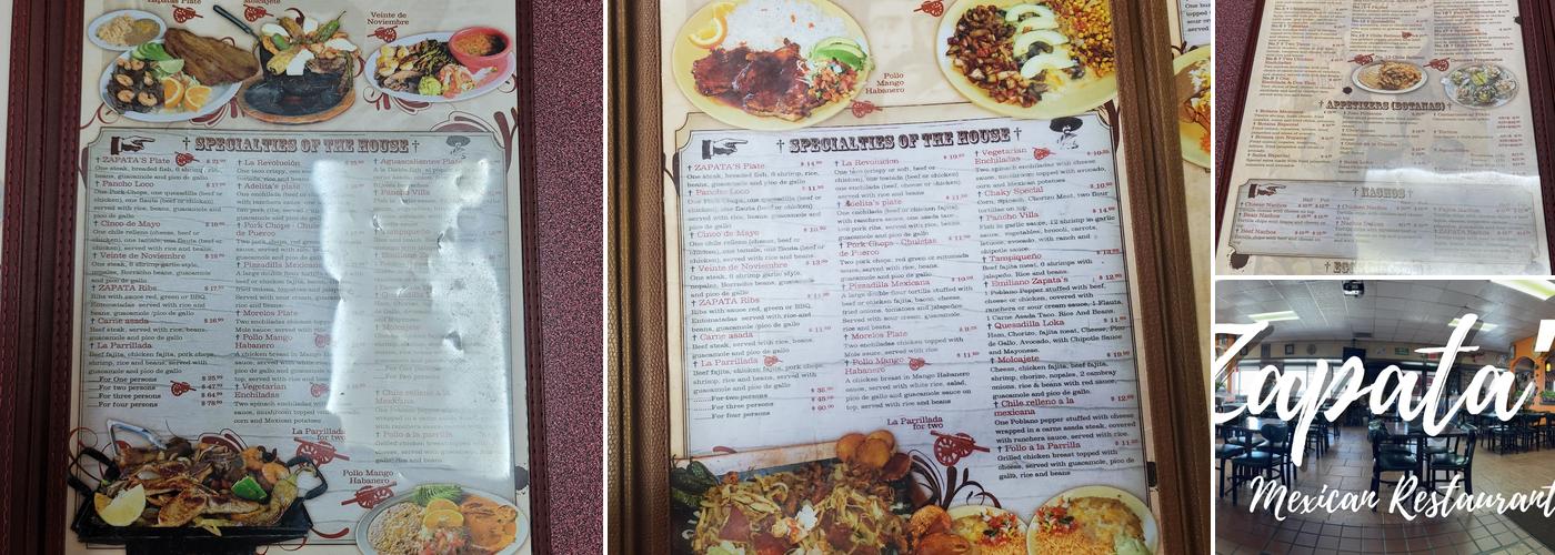 Zapatas Menu