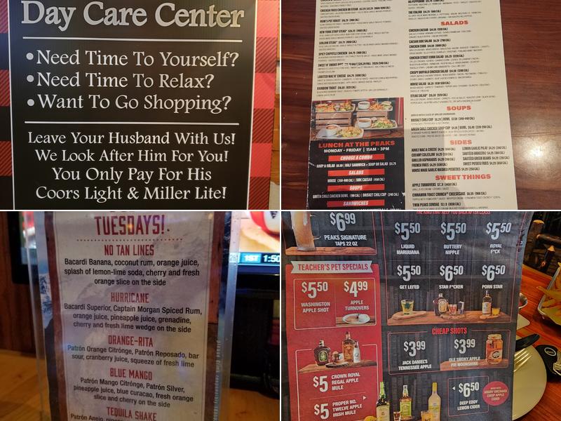 Twin Peaks West OKC Menu