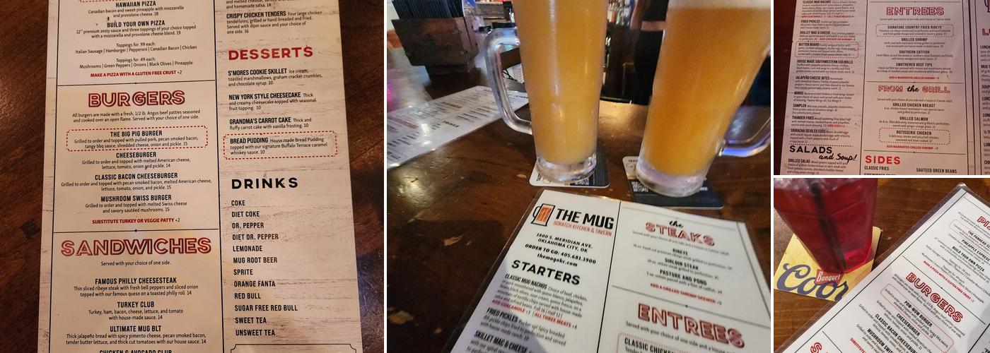 The Mug Scratch Kitchen & Tavern Menu