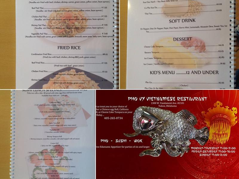 Pho Vy - Vietnamese restaurant Menu