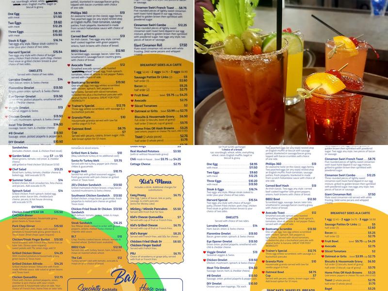 BBD2 Diner Menu