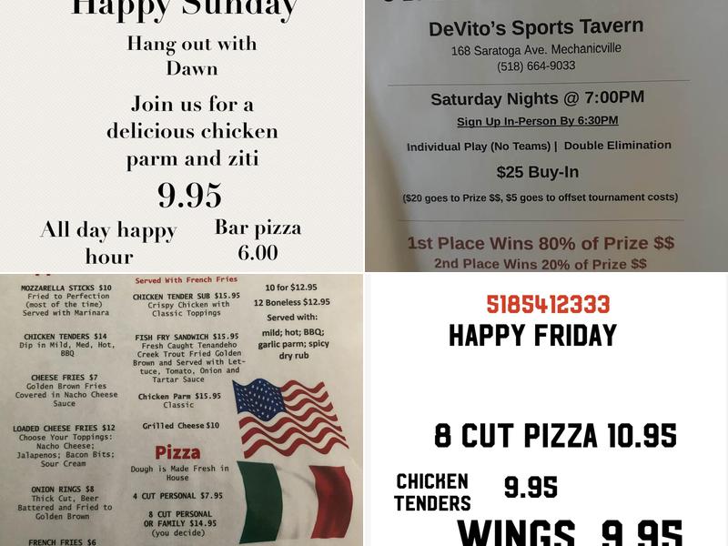 Danny Devito's Lounge & Restaurant Menu