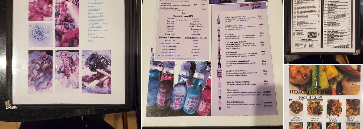 Hana Sushi Menu