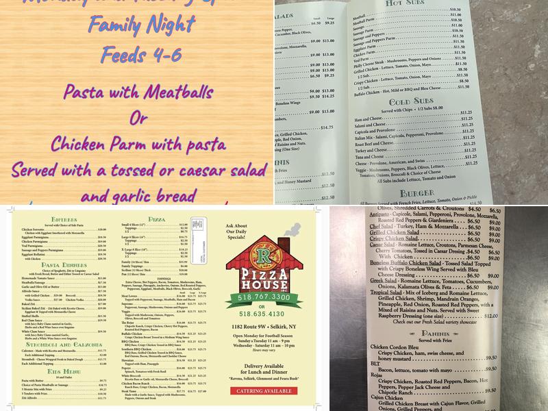 R Pizza House Menu
