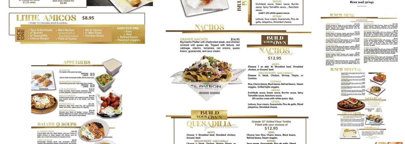 El Patron Cocina Mexicana Menu