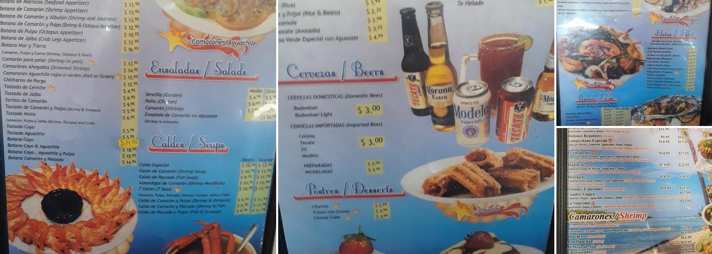 El-7 Mares Restaurant Menu