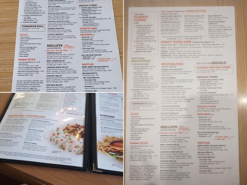 Jimmy's Egg Menu