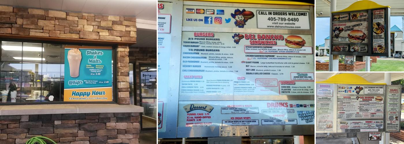 Del Rancho - NW OKC Menu