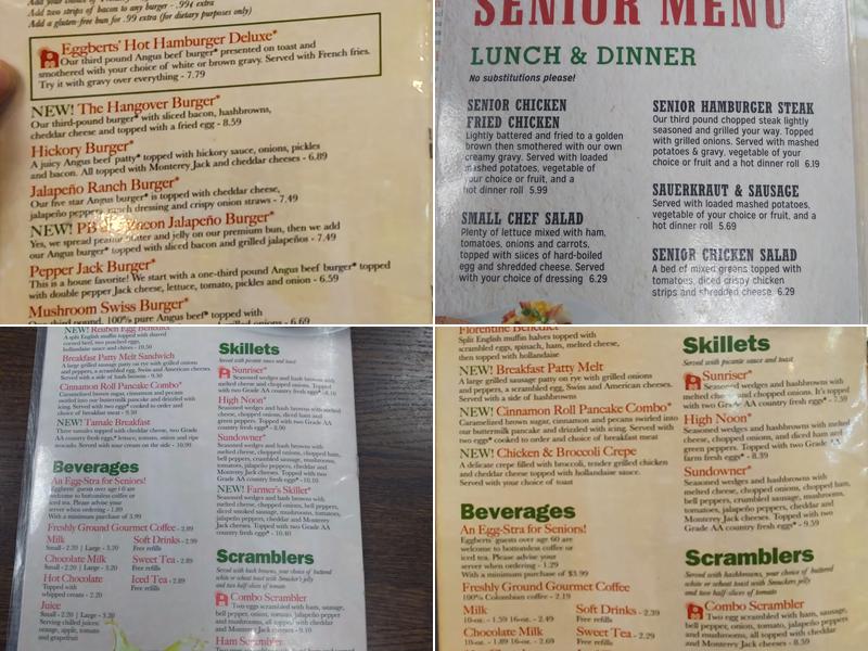Eggbert's Menu