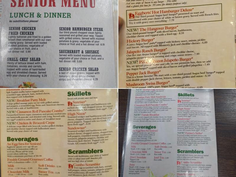 Eggbert's Menu