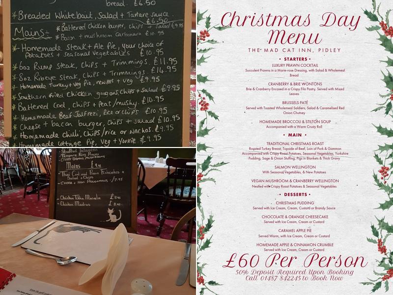 The Mad Cat Inn Menu