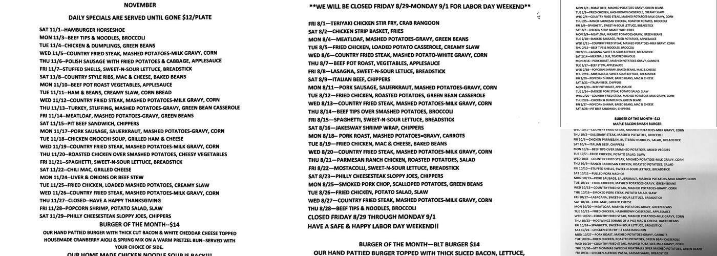 Bullpen Menu