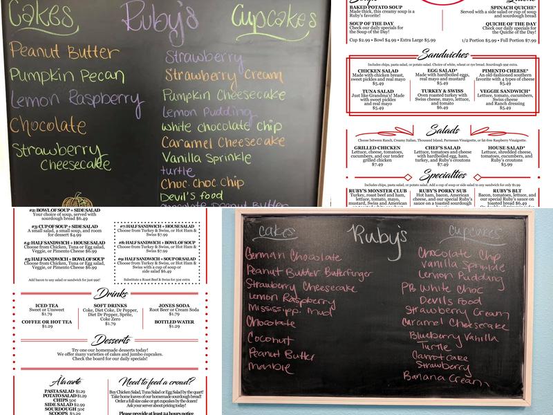 Ruby's Menu
