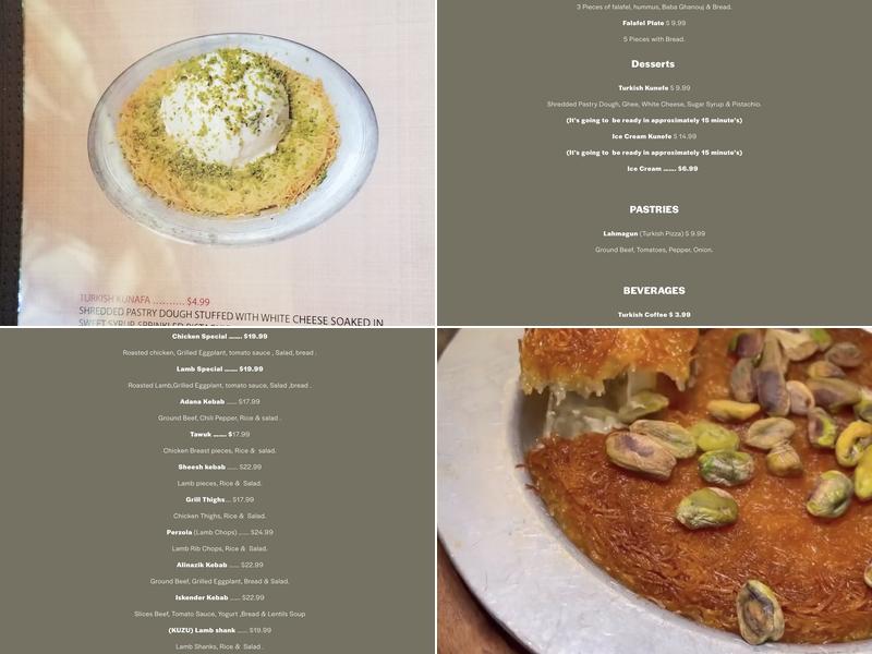 Sheesh Menu