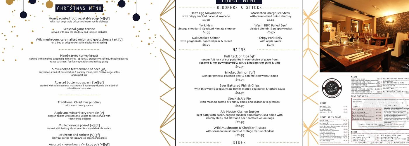 The Ale House Kitchen Menu