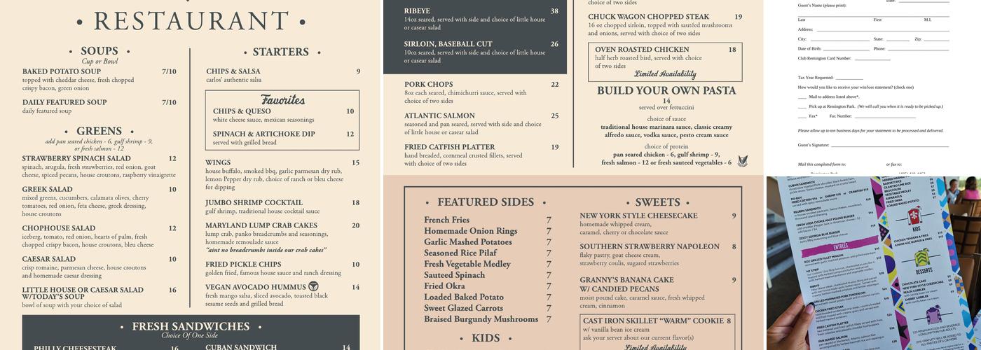 Silks Menu