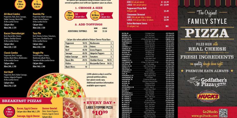 Godfather's Pizza Express Menu