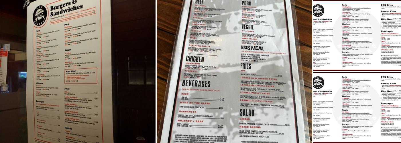 PDX Sliders Menu