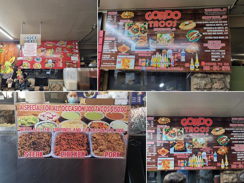 Tacos El Gordo Menu