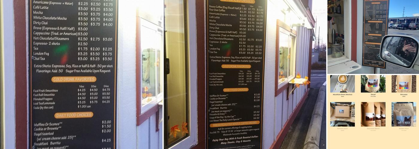 Smith Rock Coffee Roasters Menu