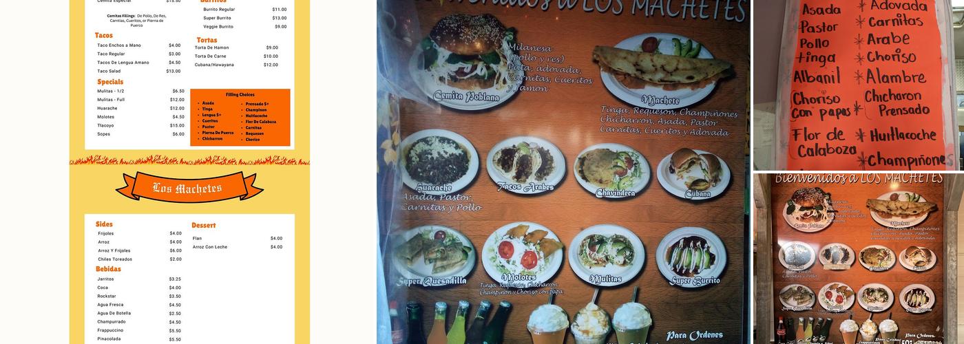 Los Machetes Cemitas Poblanas Menu