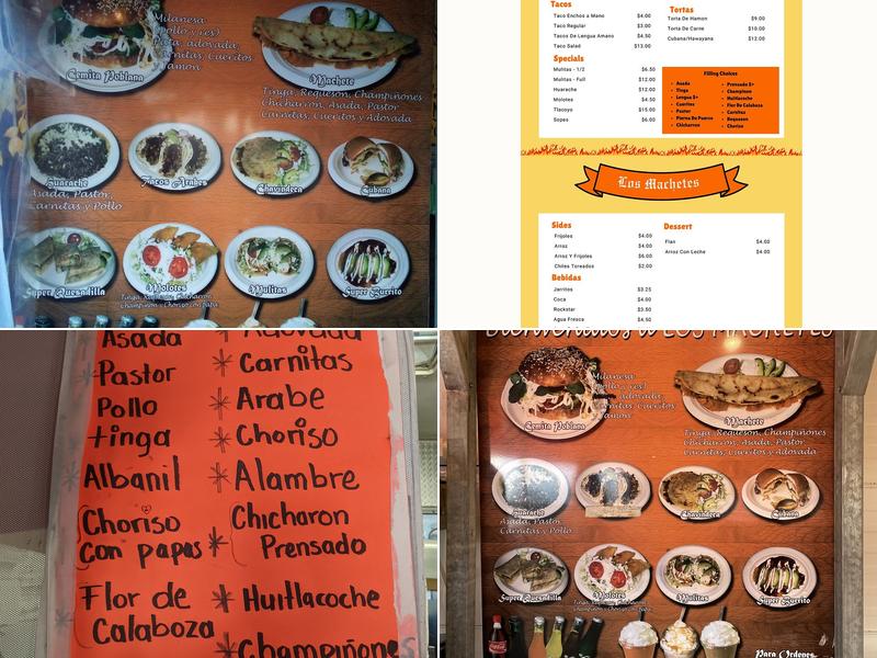 Los Machetes Cemitas Poblanas Menu