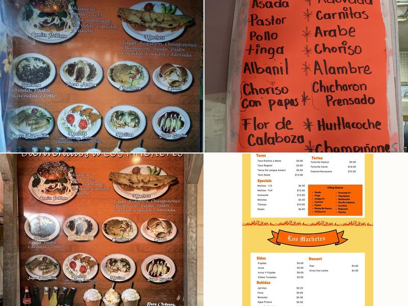 Los Machetes Cemitas Poblanas Menu