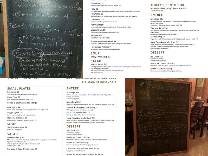 SOY Menu