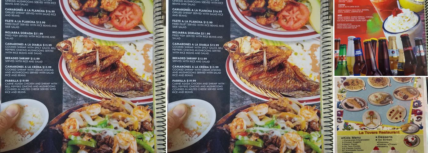 La Tovara Menu