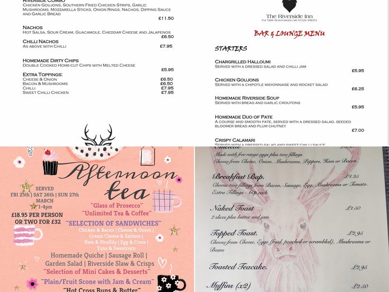 The Riverside Inn Menu
