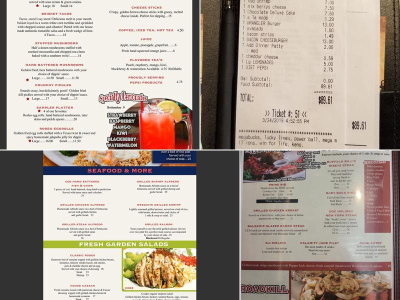 Rodeo Steakhouse & Grill Menu