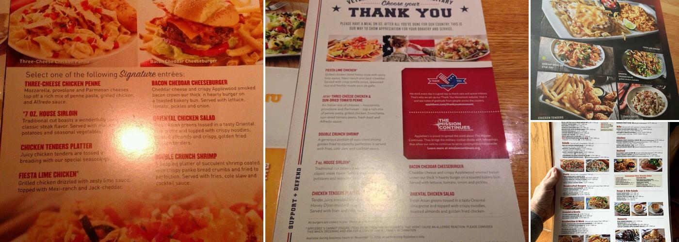 Applebee's Grill + Bar Menu