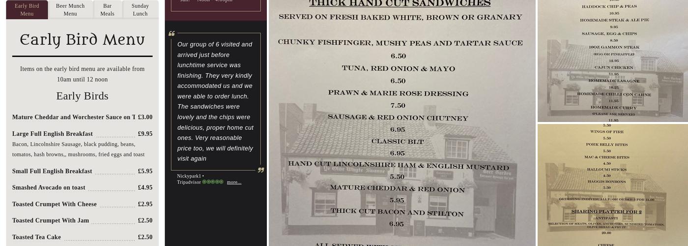 Ye Olde Whyte Swanne Menu